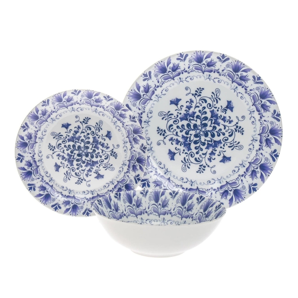 Fiori Porcelain 12 Piece Dinnerware Set - Service for 4