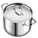 Cooks Standard 18/10 Stainless Steel Stockpot 12-Quart, Classic Deep Cooking Pot Canning Cookware with Stainless Steel Lid, Silver