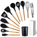 Xinhecheng 13 Piece Cooking Utensils Set, Kitchen Utensils, Black, Silicone，Include Egg Whisk, Spoon