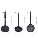 MSJUHEG Kitchen Utensils Cooking Utensils Set 3Pcs Nylon Spatulas Spoon Strainer for Nonstick Cookware Heat Resist Spatulas for Kitchen Kitchen Utensils Set A
