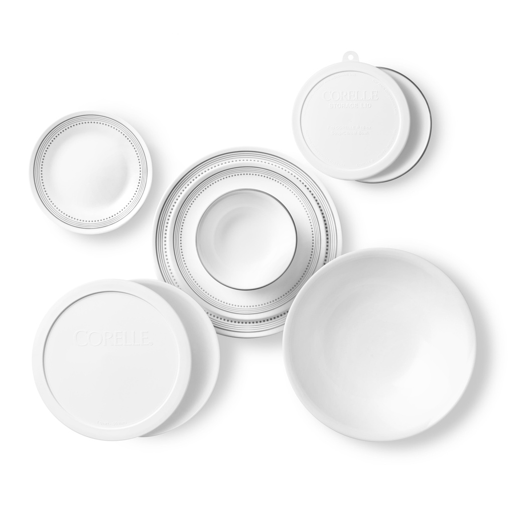 Corelle Mystic Gray 78-Piece Dinnerware Set for 12
