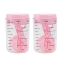 Etereauty 14 Pcs/2 Set Plastic Measuring Spoons and Cups Kitchen Cups Spoons Baking Cooking Tools (Pink)