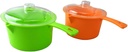 Set of 2 Microwave Saucepan with Lid Store Heat and Eat 800 Ml Each Store Heat and Eat Cook Sauces Soups