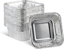 PLASTICPRO Aluminum Foil Baking Pans 3" X 3" X 2" Square Tin Foil Cake Pan for Ovens