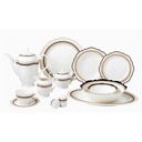Lorren Home Trends Dalilah 57 Piece Bone China Dalilah Dinnerware Set, Service for 8