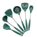 NAZISHW Kitchen Utensils Nonstick Pot Silicone Spatula Soup Spoon Leak Spatula Set