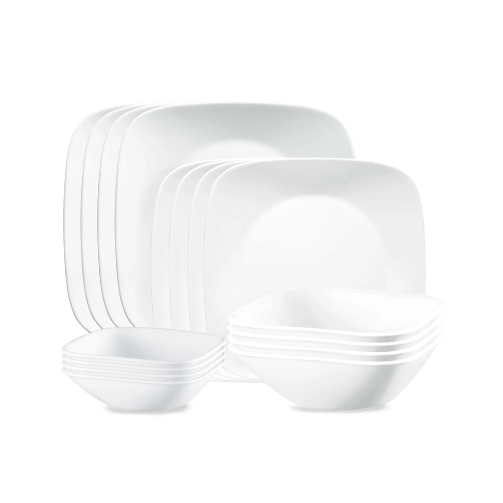 Corelle Vivid White Dinnerware Set - 16-Piece Service for 4