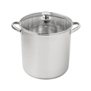 Mainstays Stainless Steel 12-Quart Stock Pot with Glass Lid