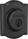 SCHLAGE Lock Company B60CAM622 Series Deadbolt Camelot Rose Single Cylinder Deadbolt, Matte Black