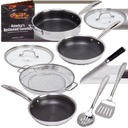 Copper Chef Titan Tri-Ply 10-Piece Stainless Steel Cookware Set with Non-Stick 3D Matrix