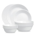 Instant Brands 16 Piece Corelle Winter Frost White Dinnerware Set - Pack of 2