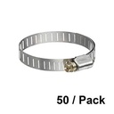 Interstate Pneumatics H580-50PK 50 Pcs 1/4" to 5/8" Adjustable Stainless Steel Metal Band Radiator Hose Clamp