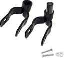 1-3/8 Chain Link Fence Post Hinges, Chain Door Hinges, and Chain Link Fence Parts for Outer Diameter Posts/Pipes, Including Nuts/Bolts. (1 Pair of Black Hinges)