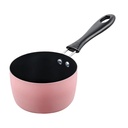 Milk Pan Soup Pot Sauce Pan, Milk Pot, Multifunctional Thickened Small Saucepan Sauce Pan for Gas Camping, Cooking RV Travel Pink