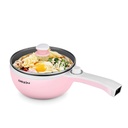 Dezin Hot Pot Electric Upgraded 1.5L Non-Stick Sauté Pan, Electric Pot (Pink)