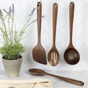 Sur La Table 4Pc Black Walnut Wood Kitchen Utensil Set