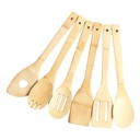 Fenull Cooking Utensils, Wooden Spoons for Cooking Nonstick Kitchen Utensil Set Cooking Utensil Set Non Scratch Natural Teak Wooden Utensils for Cooking Non-Stick Spatula Spoon, Beige