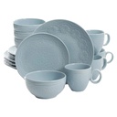 Gibson Elite 16 Piece Floral Glaze Dinnerware Set W/ Plates, Bowls, & Mugs