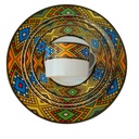 Etege Ethiopia- 20 Pieces Dinnerware Set. Tebeb Design. Durable and Adorned with Shinny Yellow Flowers, Ideal Ethiopian & Eritrean Gift Set.