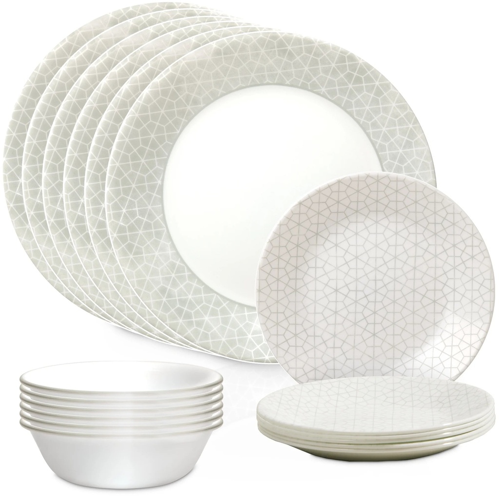 Corelle Knox 18-Piece Dinnerware Set for 6 - Durable & Eco-Friendly