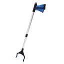 XMMSWDLA Grabber Reacher Tool, Long 32 Inch Aluminum Foldable Pick up Stick, Strong Grip Magnetic Tip for Store Shelves, Lightweight Trash Claw Reacher Grabber Tool for Elderly (Blue)