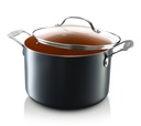 Gotham Steel 7-Quart Stock Pot with Ultra Nonstick Ceramic and Titanium Coating Includes Tempered Glass Lid – Dishwasher Safe