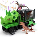 HANMUN Toy Truck, Dinosaur Transport Car Carrier Truck with Dinosaur Toys, Friction Powered Cars, Activity Playmat, Dino Car Playset Toys for Kids Boys Grils