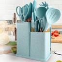 Silicone Cooking Utensils Set - Heat Resistant Kitchen Utensils, 19 Pieces Kitchen Utensil Set, Light Green
