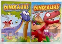 2Pcs Dinosaurs Coloring and Activity Book (Green and Red Cover)