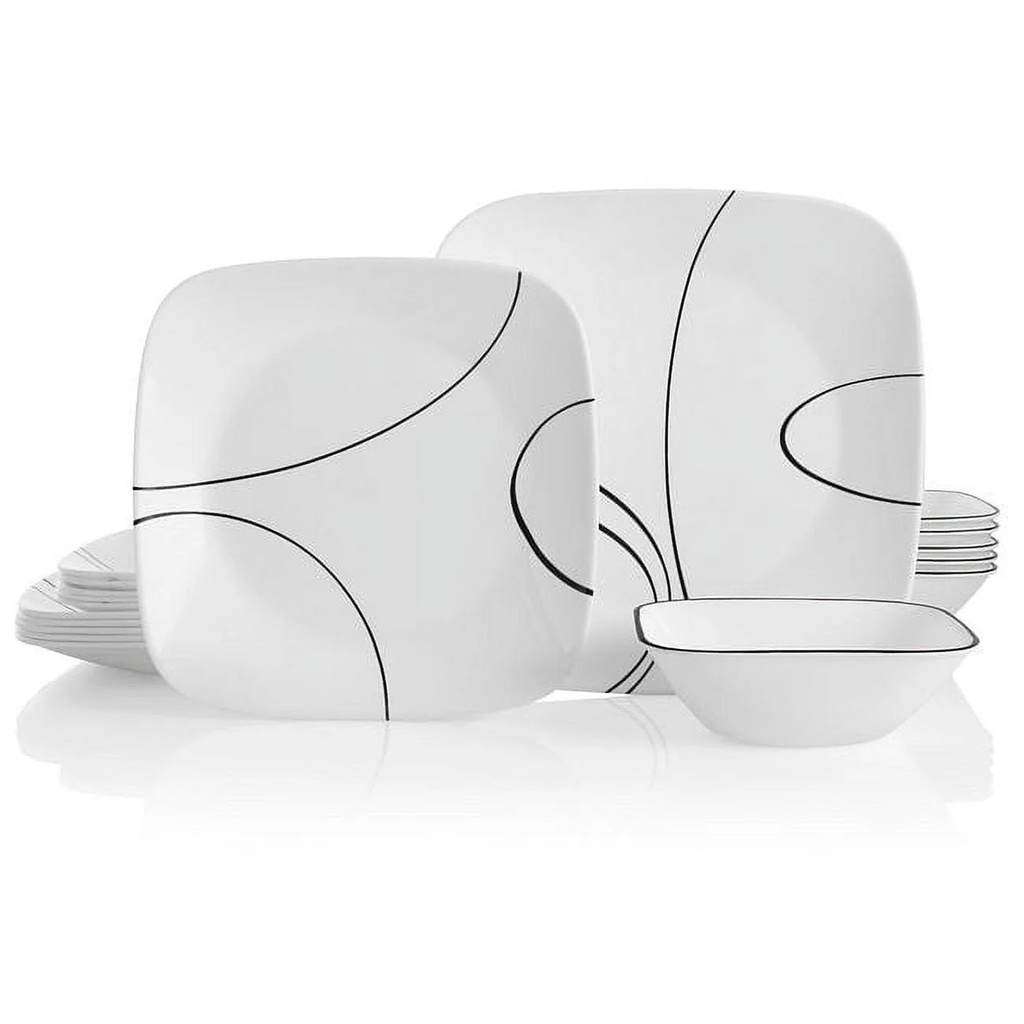 Corelle 18-Piece Dinnerware Set | Modern & Chip Resistant