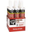 DAP 18510 Kwik Seal plus Premium Kitchen and Bath Adhesive Caulk with Microban, 10.1 Fl Oz Capacity, White (Case of 12)