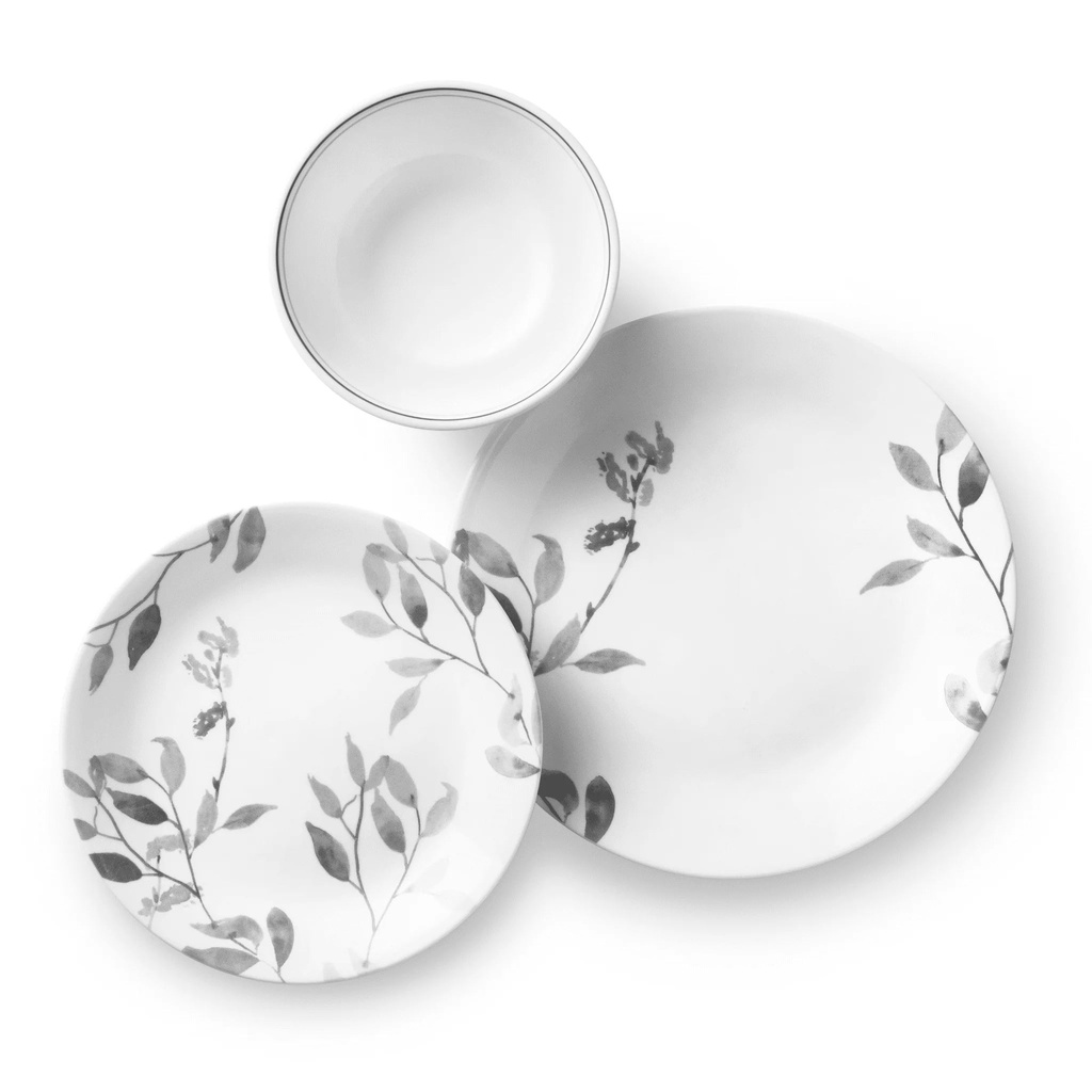 Corelle 12-Piece Dinnerware Set - Misty Leaves Pattern
