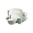 Gibson Soho Lounge Square 16-Piece Dinnerware Set - Celadon