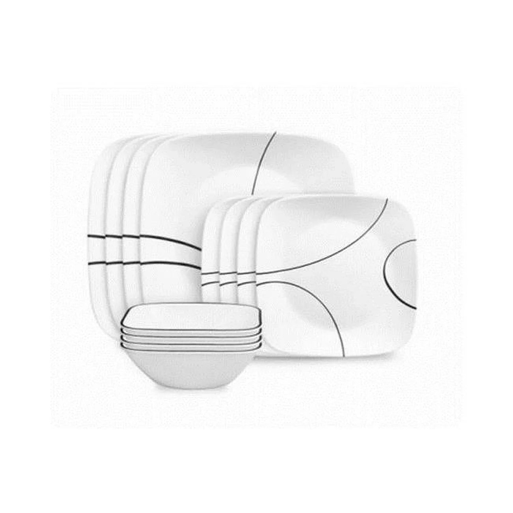 Corelle Simple Lines Dinnerware Set - 12 Pieces