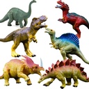 Guasslee 6 Pack 7" Plastic Realistic Dinosaur Figure Toys, Kids and Toddler Education