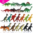 Giftexpress 72 Pcs Mini Dinosaur Toys, Kids Toy Dinosaur Figures, Cupcake Toppers Dinosaurs Figurines, Dinosaurs Party Favors, Cake Topper, Playset Toys