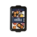 Nordic Ware Mini Griddle Nonstick Aluminum, Black and Silver, 11.5" X 7.2" X 1"