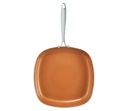Gotham Steel Stainless Steel Premium 10” Square Frying Pan, with Super Nonstick Ti- Cerama Copper Coating