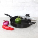 Mainstays 4-Quart Non-Stick Jumbo Cooker with Glass Lid, Black