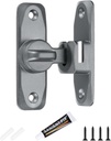 PATIKIL Barn Door Latches, 90/180 Degree Small Flip Gate Latches Hardware Sliding Door Latch Lock for Cabinets, Bathroom, Garden Doors, Gray