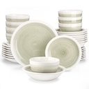 Vancasso, Series ORI, 32-Piece Dinnerware Set, Stoneware Tableware Plate Set, Service for 8, Beige