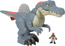 Imaginext Jurassic World Ultra Snap Spinosaurus Dinosaur Toy with Lights & Sounds, 2 Pieces, for Child 3 Years and Up