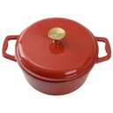 Mainstays 4.75Qt Ceramic Enamel Cast Iron Dutch Oven Red with Lid