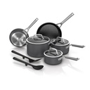 Ninja Neverstick Premium Hard-Anodized 10-Piece Cookware Set, Gray, C39010