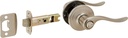 Kwikset Tustin Interior Privacy Door Handle with Lock, Door Lever for Bathroom and Bedroom, Satin Nickel Reversible Keyless Turn Lock, with Microban Protection