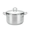 Alpine Cuisine Stainless Steel Dutch Oven with Lid & Easy Cool Handle, Food Grade Stainless Steel Heavy Duty, Commercial Grade Healthy Cookware Kitchen Dutch Oven, Dishwasher Safe-15 Quart