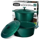 Granitestone Dutch Oven 6.5 Qt Cooking Pot with Lid Nonstick Ceramic Hot Pot Cast Aluminum Induction Stock Pot, Dark Green