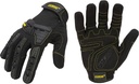 Estwing Impact & Vibration Resistant Work Glove, Knuckle Protection, 1 Pair, Black
