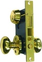 Tuff Stuff 5122AL Heavy Duty Mortise Lockset Ornamental Iron Gate Door Double Cylinder 2-1/2" Backset 1"X 7-5/8" Faceplate Left Hand