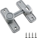 Barn Door Lock Latch 90/180 Degree Latch Sliding Door Lock Heavy Duty Hardware Home Safety Gate Locks for Garage, Garden, Bathroom, Cabinet, Silver